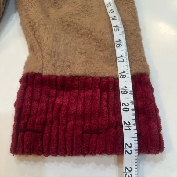 Vintage Snowman & Christmas Tree Sherpa Fleece Jacket Large/Extra Large - Picture 15 of 17